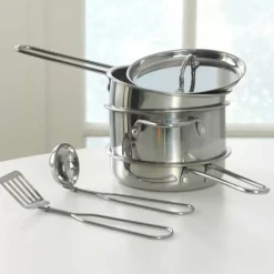 Play Kitchen Accessories^KidKraft Deluxe Cookware Set With Food