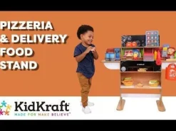 Play Kitchens^KidKraft Pizzeria & Delivery Food Stand